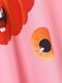 Robe évasée d’Halloween à citrouilles, col pétale et manches longues années 1950