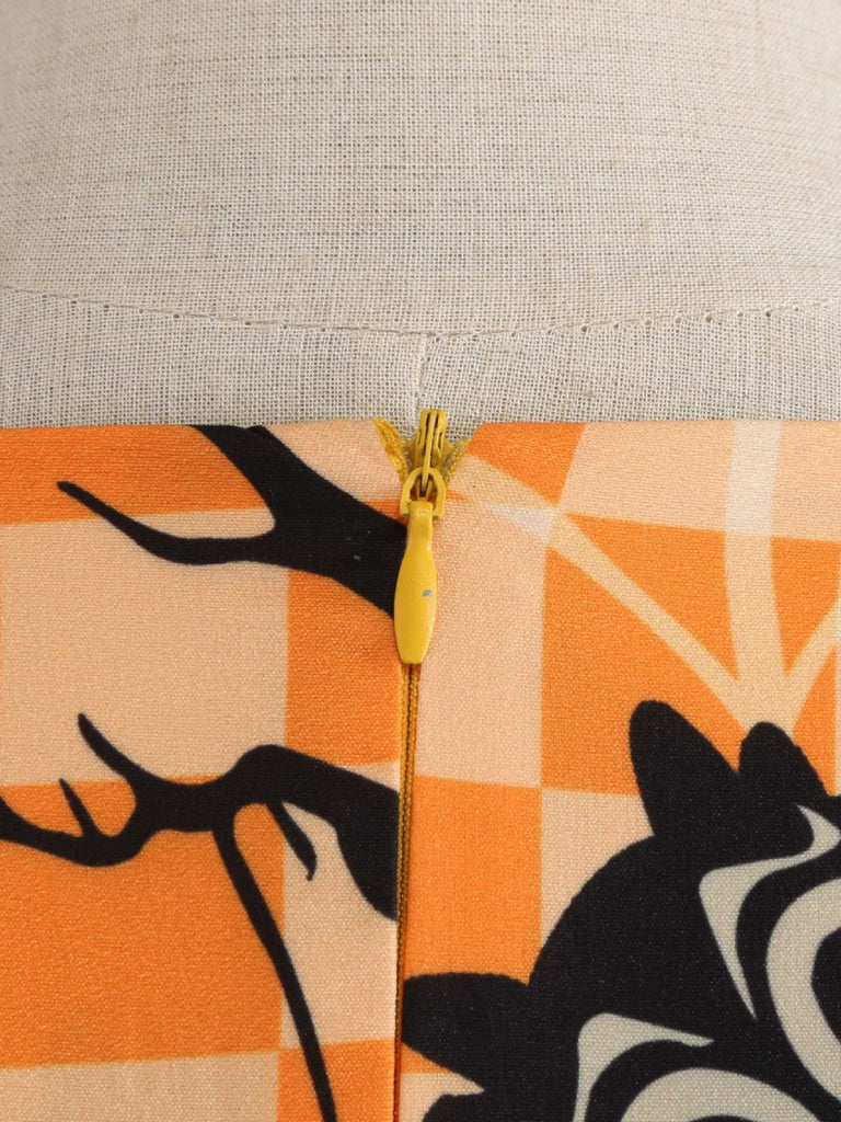 Robe évasée d’Halloween à citrouilles et hiboux avec ceinture années 1950