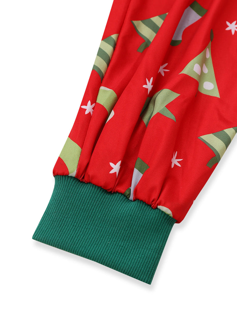 Combinaison de Noël à manches longues et imprimé cheminée Années 1950 - 6