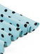 Robe évasée bleue à pois, col carré et manches bouffantes années 1950