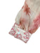 Robe rose en mousseline florale à manches lanternes années 1970