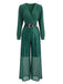 Combinaison à sequins, col V et manches longues Années 1950 - 2