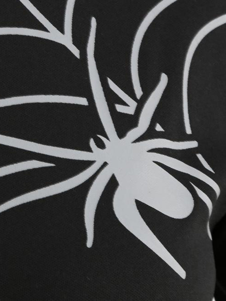 Robe évasée d’Halloween à imprimé toiles d’araignée et citrouilles années 1950
