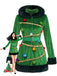 Robe verte à capuche en forme de sapin de Noël Années 1950 - 1
