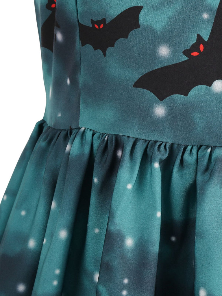 Robe évasée en dentelle à imprimé Halloween années 1950