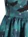 Robe évasée en dentelle à imprimé Halloween années 1950