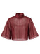 Ensemble robe à fines bretelles et châle en satin uni lie-de-vin Années 1940 - 7