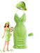robe dos nu velours vert garniture fausse fourrure années 1960