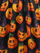 Robe évasée d’Halloween à citrouilles et col pétale années 1940