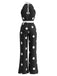 Combinaison pois sans manches encolure américaine jambes larges et ceinture années 1970