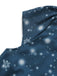 Robe midi Noël bleu foncé motif Père Noël années 1950