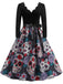 Robe à col rond, manches longues et imprimé Halloween Années 1940 - 9