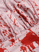 Robe dos nu rose Halloween années 1950 avec taches de sang