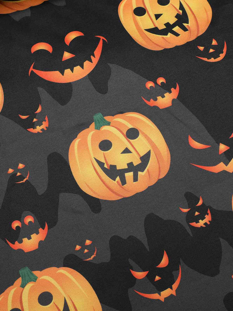 Robe à nœud papillon citrouille d'Halloween des années 1950