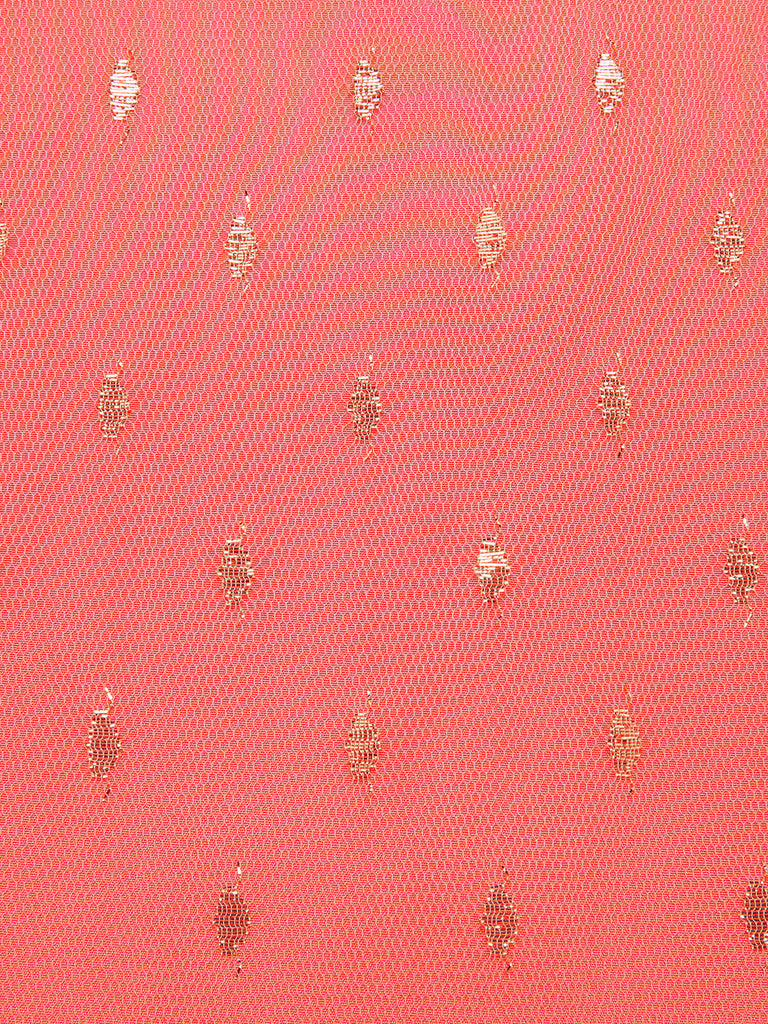 Robe pailletée à col en V rose corail des années 1950 5