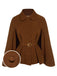 Manteau cape à revers couleur vert des années 1940