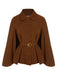 Manteau cape à revers couleur vert des années 1940