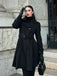 Manteau slim à revers couleur unie des années 1950