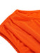 Robe orange sans manches à une épaule unie des années 1960
