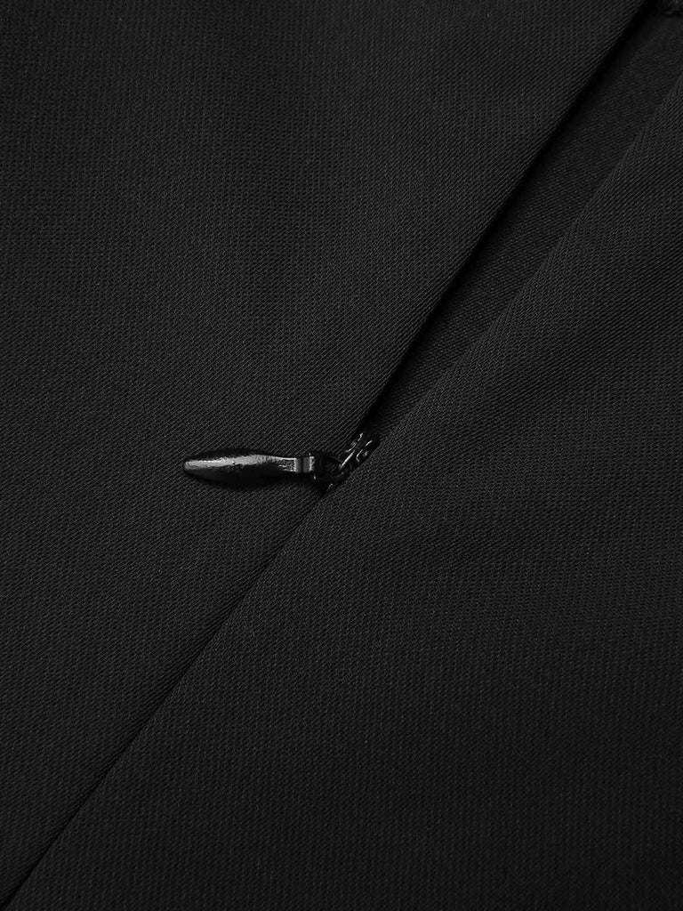 [Pré-vente] Robe noire à pois en maille épaules dénudées des années 1950