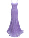 Robe sirène corset à paillettes lavande des années 1920