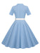 Robe à ceinture à revers contrastée des années 1950