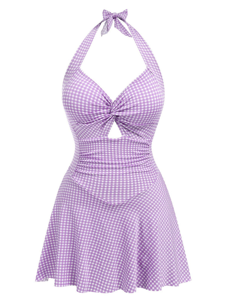 [Prévente] Maillot de bain une pièce rouge à carreaux des années 1930