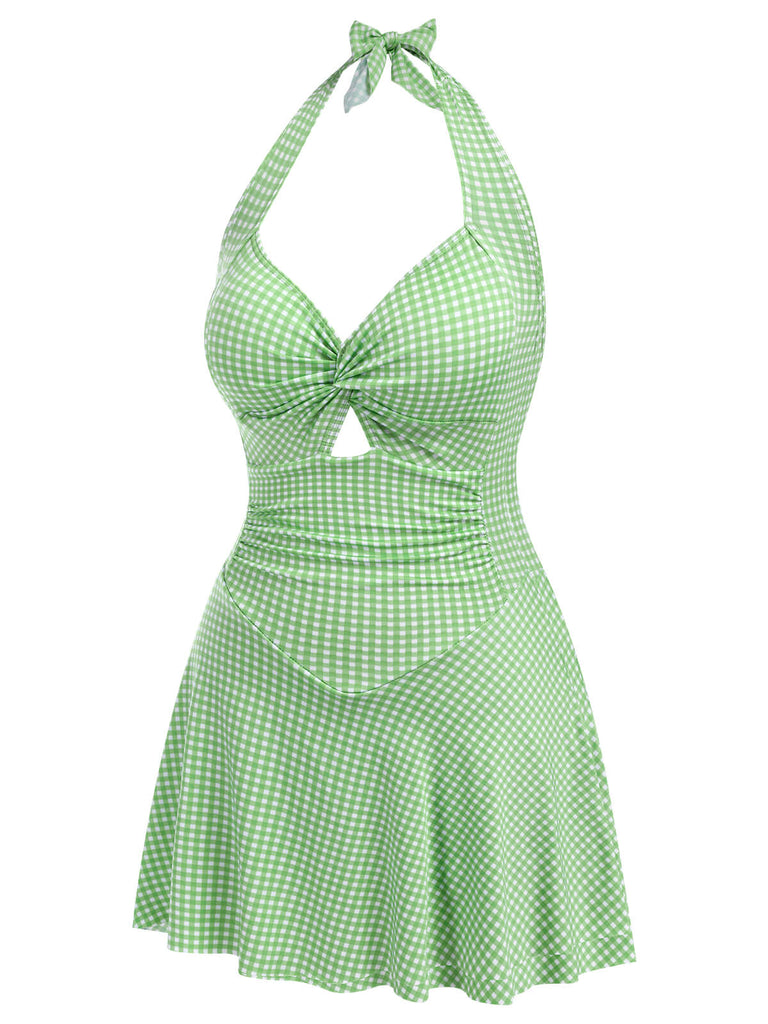 [Prévente] Maillot de bain une pièce rouge à carreaux des années 1930