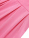 Robe rose à bretelles froides solides des années 1950