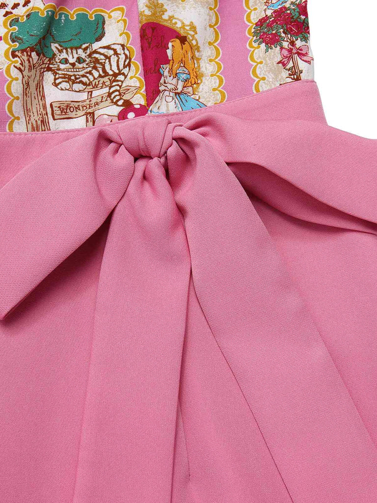 [Pré-vente] Combishort rose à bretelles spaghetti à motif de dessin animé des années 50