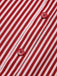Jupe rouge à rayures boutonnées des années 1940
