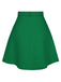 Jupe ceinturée unie à boutons vert des années 1960