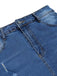 Jupe en jean déchirée bleue des années 1960