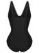 [Grande taille] Maillot de bain une pièce noir contrasté des années 1930