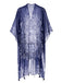 Cache-maillot mandala bleu profond des années 1960