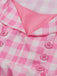Robe sans manches à carreaux vichy rose des années 1950