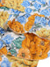 Robe à bretelles superposées à motif floral multicolore des années 1950