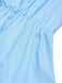 Robe bleu clair à col en V et manches à volants des années 1950