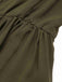 Robe à bretelles à boutons vert foncé des années 40