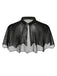 Cape transparente noire à ailes de chauve-souris des années 1950
