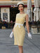 Robe sans manches à carreaux et nœud jaune des années 1960