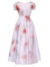 Robe blanche à lacets avec taches de sang pour Halloween des années 1940