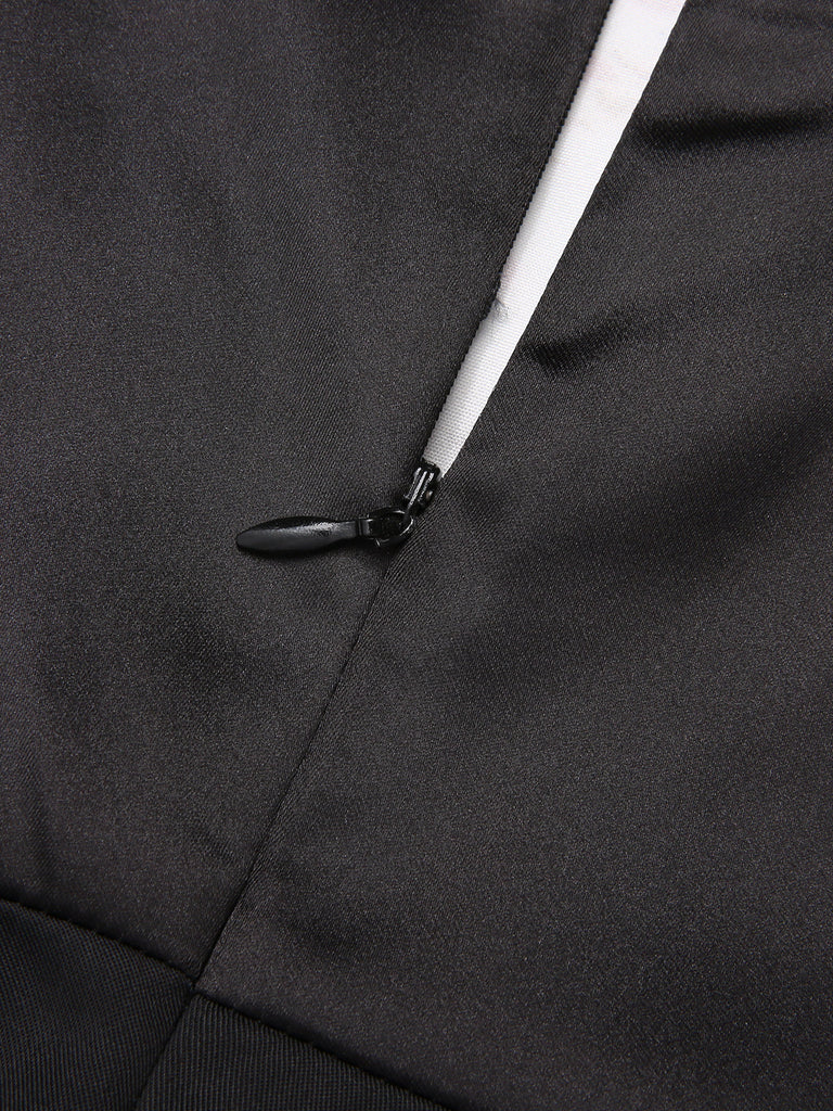 [Pré-vente] Robe noire à volants et nœud sanglant des années 1950