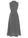 Robe sans manches à rayures et revers des années 1940