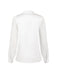 Chemisier vert manches bouffantes col rond en satin années 40