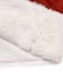 Robe rouge de Noël avec bordure en peluche et nœud des années 1950