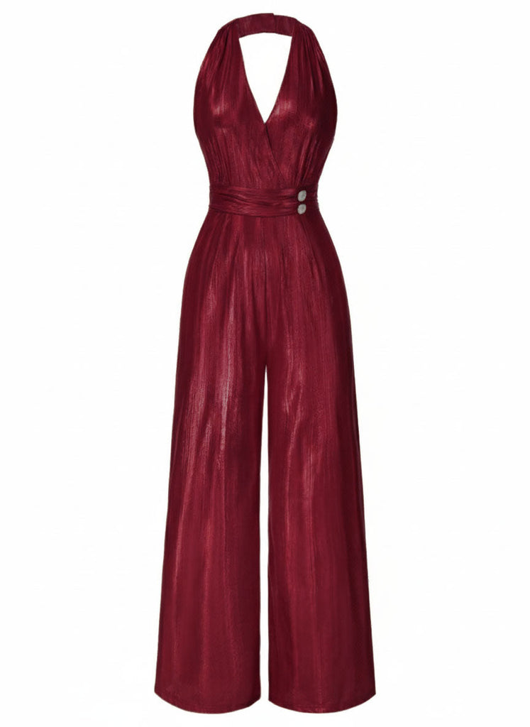 [Prévente] Combinaison dos nu col en V Bonhomme en pain d'épice dorée des années 1970