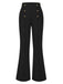 Pantalon évasé boutonné à couture centrale unie des années 1950
