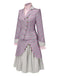 3PCS Ensemble de costume à volants et à boutons des années 1940