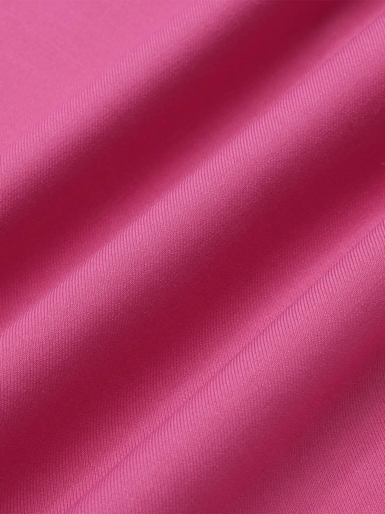 [Prévente] Robe à volants à col montant pois rose des années 60